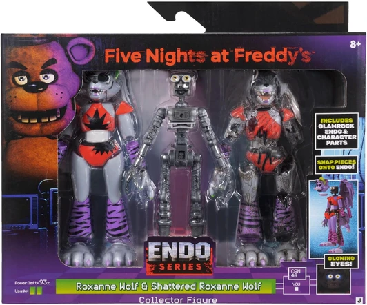 Jazwares Five Nights at Freddy's Endo Series Roxanne Wolf & Shattered Roxanne Wolf Collector Figure