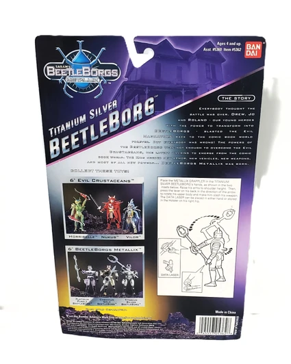 Bandai (1997) BeetleBorgs Titanium Silver Slashing Metallix Grappler action figure