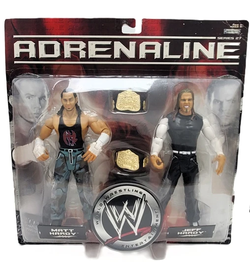 Jakks (2007) WWF ADRENALINE 27 Matt Hardy and Jeff Hardy Action Figure 2 pack