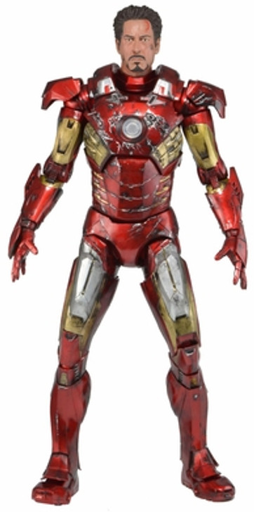 NECA IRON MAN 1/4 Scale Action Figure Battle Damage