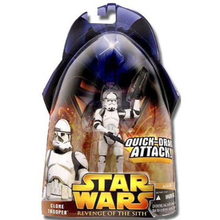 Star Wars  ROTS Clone Trooper Quick Draw Attack Action Figure