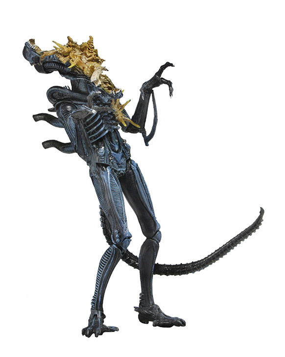 NECA Aliens - 7" Scale Action Figure  Series 12 Xenomorph Warrior (Blue Color) Battle Damaged