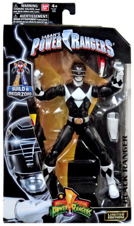 Hasbro Mighty Morphin Power Rangers Black Ranger 6" Action Figure With Megazord Part