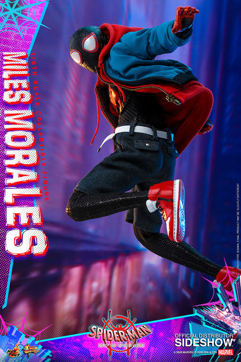 Hot Toys Miles Morales Sixth Scale Figure Movie Masterpiece Series Spider Man Into The Spider Verse