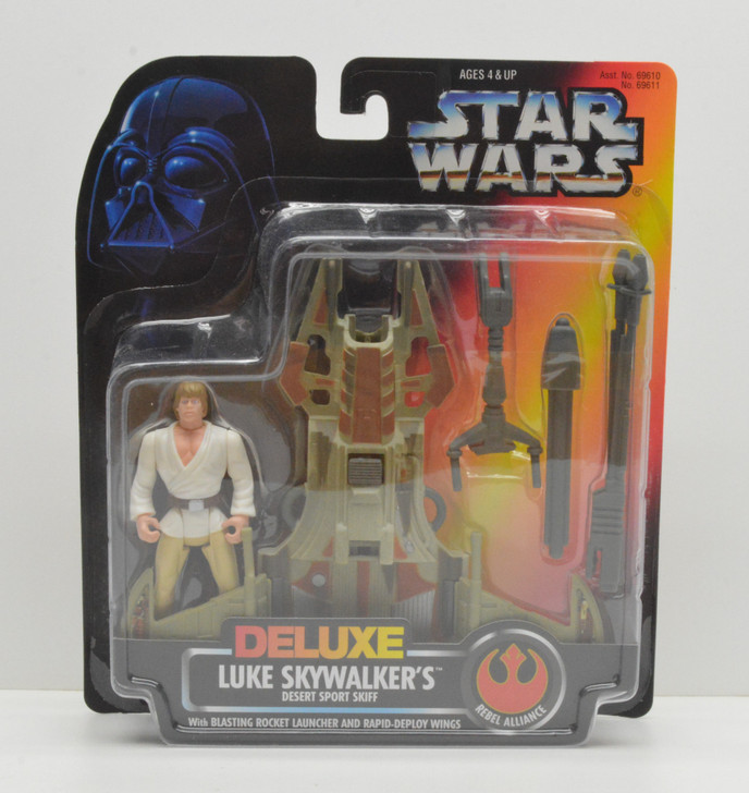 Kenner Star Wars POTF Deluxe Luke with Desert Sport Skiff Action Figure