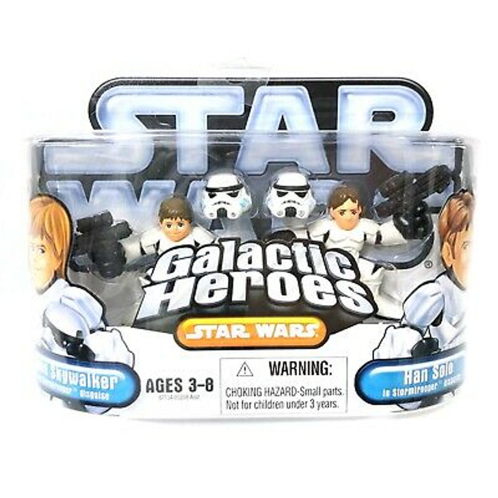 Hasbro Star Wars Galactic Heroes Luke Stormtrooper and Han