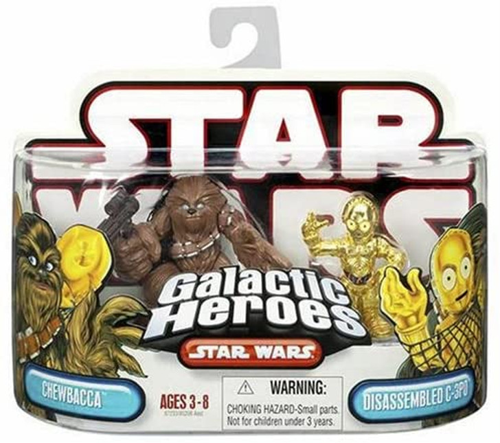 Hasbro Star Wars Galactic Heroes Chewbacca and Disassembled C-3PO