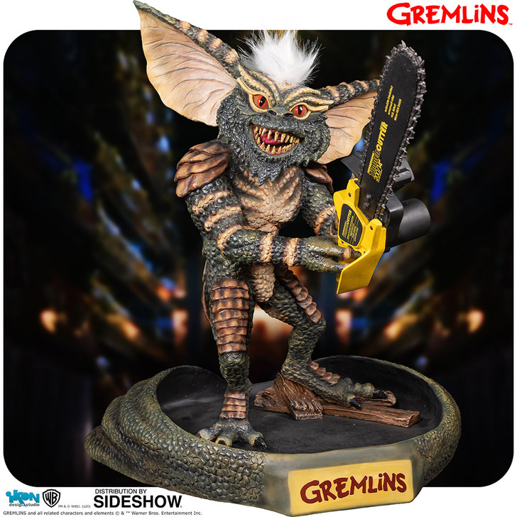 Ikon Gremlins Stripe With Chainsaw Statue