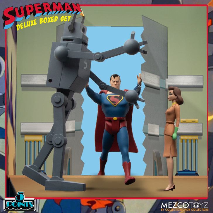 Mezco 5 Points Superman - The Mechanical Monsters (1941): Deluxe Boxed Set