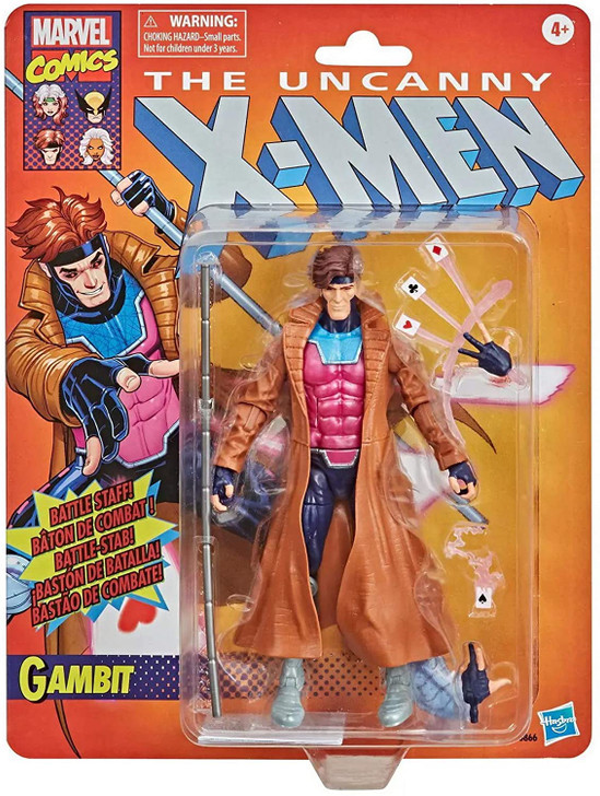 Hasbro Marvel Legends 6" Retro Collection Gambit Figure Exclusive