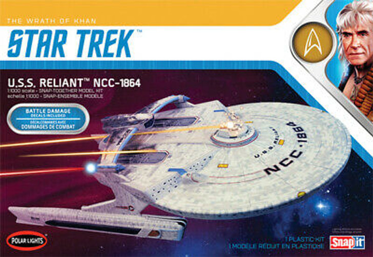 Polar Lights Star Trek The Wrath of Khan U.S.S. Reliant Snap It 1:1000 Scale Model Kit