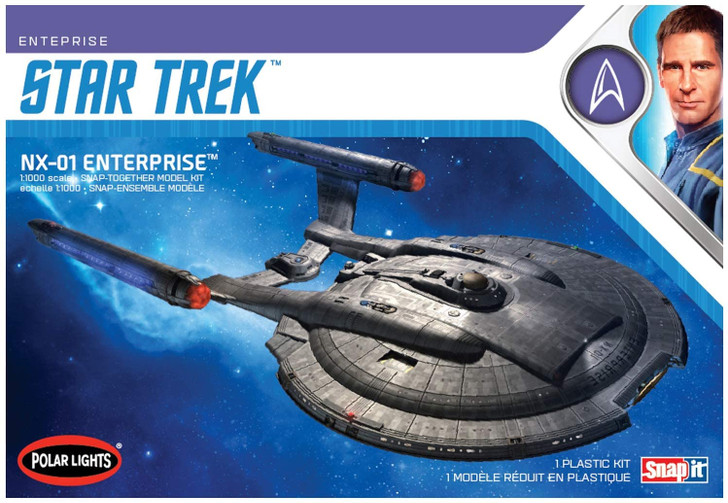 Polar Lights Star Trek Enterprise NX-01 Snap It 1:1000 Scale Model Kit