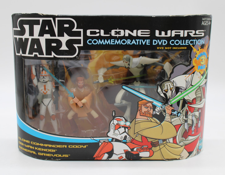 Star Wars  The Clone Wars Obi Wan Cody Grievous Action Figure 3 pack