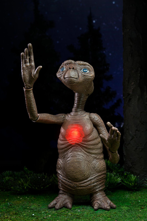 NECA E.T. 40th Anniversary – 7" Scale Action Figure - Ultimate Deluxe E.T. with LED Chest and "Phone Home" Communicator