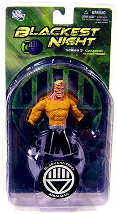 DC Direct Green Lantern Blackest Night Series 3 Black Lantern Aquaman action figure