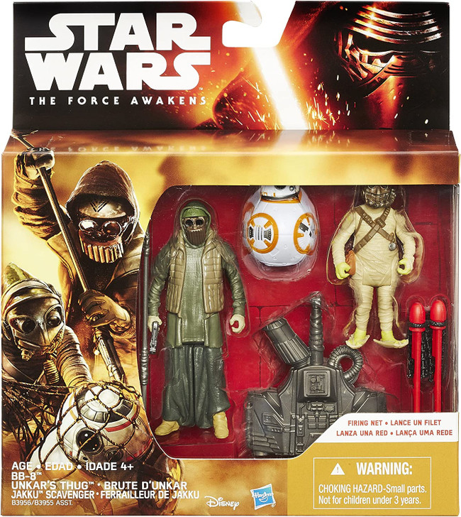 Star Wars The Force Awakens 3.75-Inch Figure 3-Pack Desert Mission BB-8, Unkar's Thug, and Jakku Scavenger