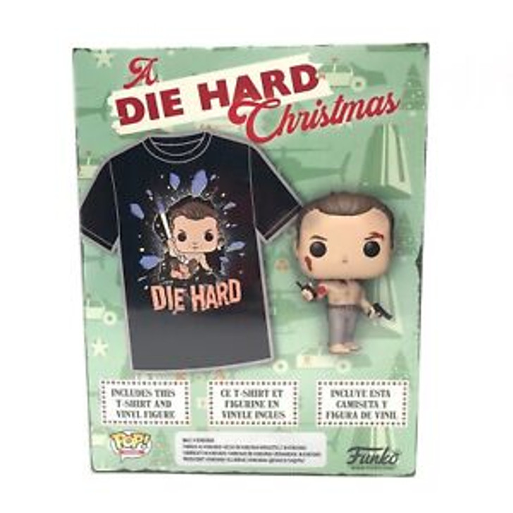 Funko Pop "A Die Hard Christmas" John McClane Pop and T-Shirt combo