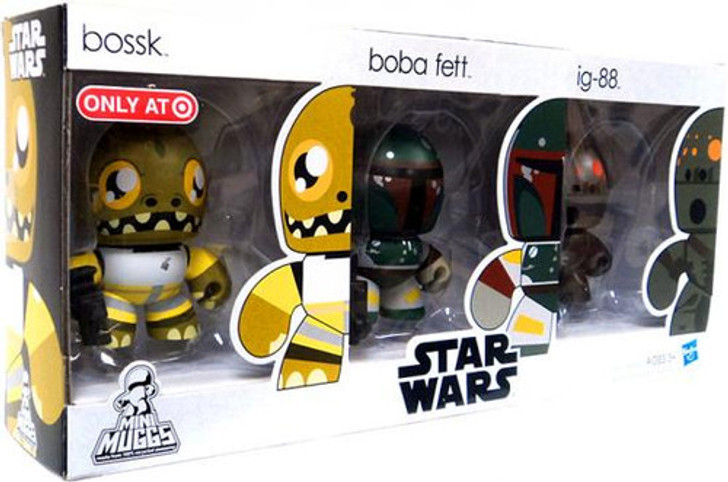 Hasbro Star Wars The Empire Strikes Back Mini Muggs Bossk, Boba Fett & IG-88 Exclusive Vinyl Figure 3-Pack