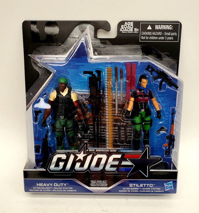 Hasbro GI Joe 50th Anniversary Heavy Duty and Stiletto 3.75" action figure 2 pack