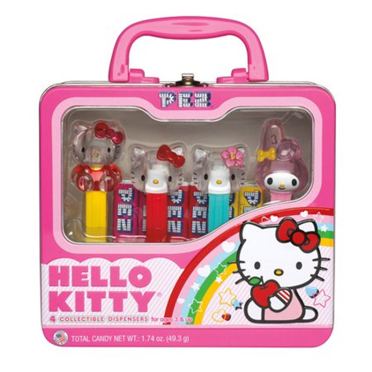 Hello Kitty Pez Set in tin lunchbox