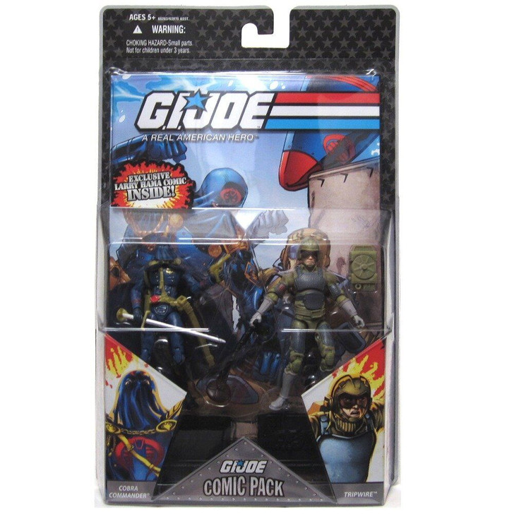 GI Joe Comic Packs Cobra Commander vs Tripwire Action Figure 3.75 Inches