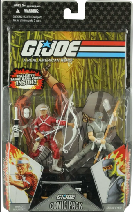 GI Joe Comic Packs Hard Master vs Snake Eyes Action Figure 3.75 Inches