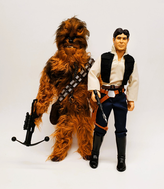 Hasbro Star Wars Action Collection Han Solo (Quick Draw) and Chewbacca set (no package)