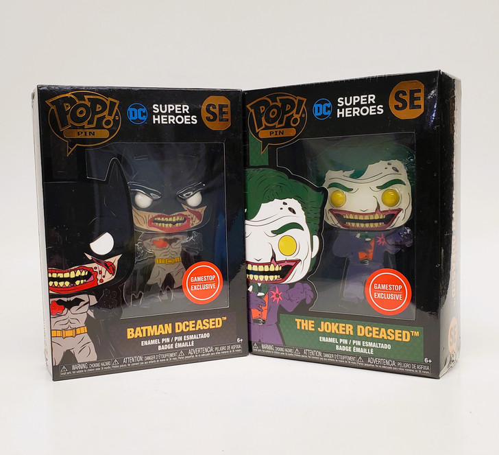 Funko Pop! Pin DCeased Batman and Joker Set of 2