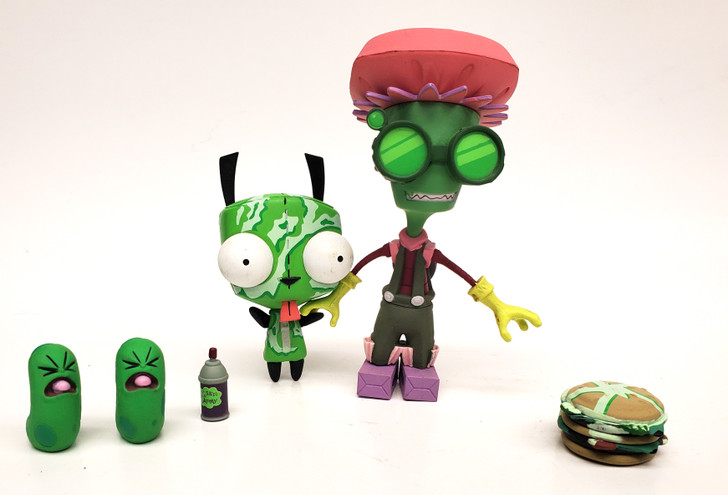 Palisades Invader Zim Hot Topic 2005 exclusive Germ Fighting set(no package)