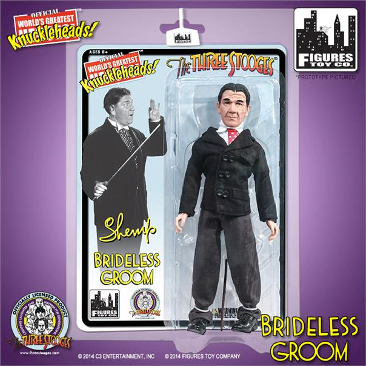 The Three Stooges 8 Inch Action Figures: Brideless Groom Exclusive Shemp In Black Suit