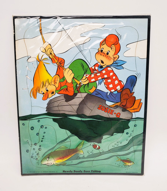 Whitman (1953) Howdy Doody Goes Fishing frame tray puzzle