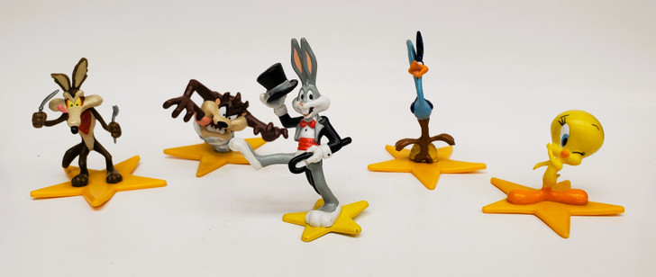 Looney Tunes "Stars" Bugs, Road Runner, Taz, Wile Coyote and Tweety PVC Set