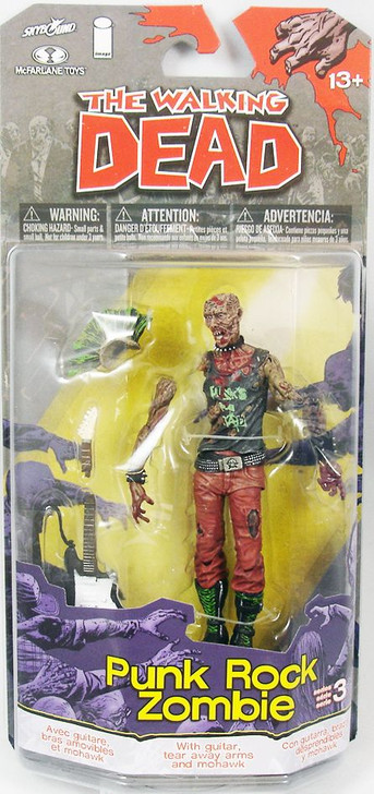 McFarlane The Walking Dead Punk Rock Zombie Comic Version Series 3 action figure