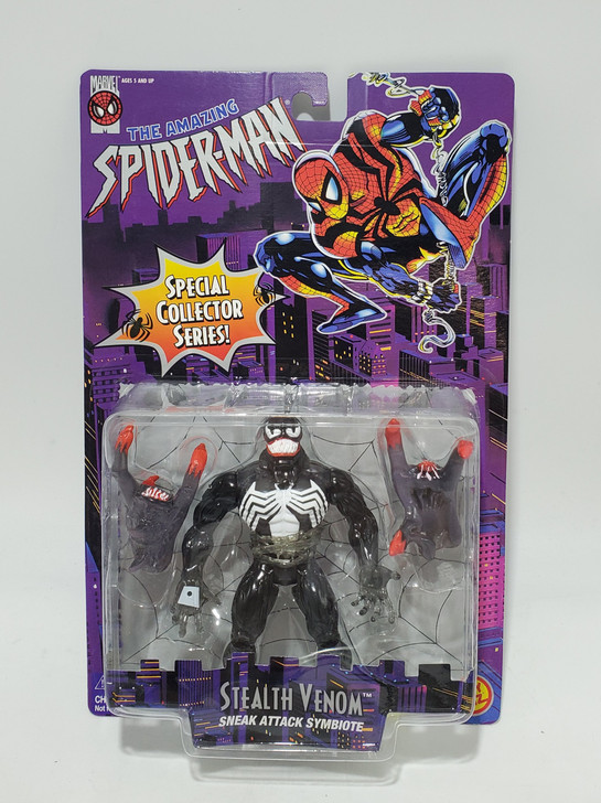 ToyBiz (1996) Stealth Venom Sneak Attack Black Symbiote Action Figure