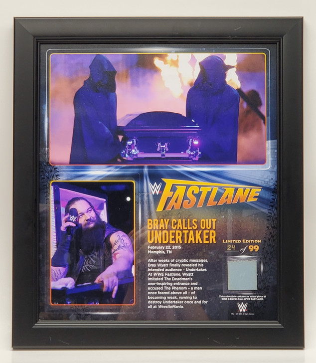 WWE Wrestlemania Bray Wyatt Undertaker w/ Ring Canvas Limited Ed. 24/99