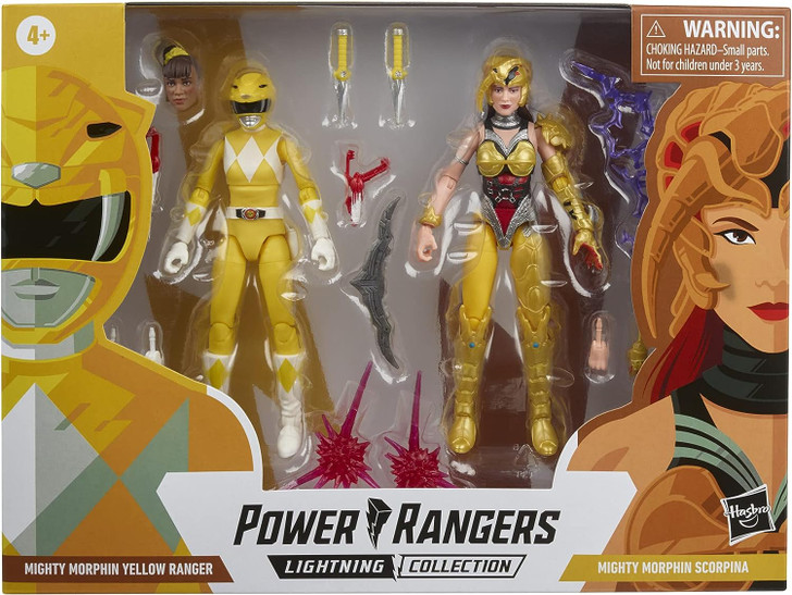 Hasbro MMPR Lightning Collection Yellow Ranger and Scorpina 6" action figure 2 pack