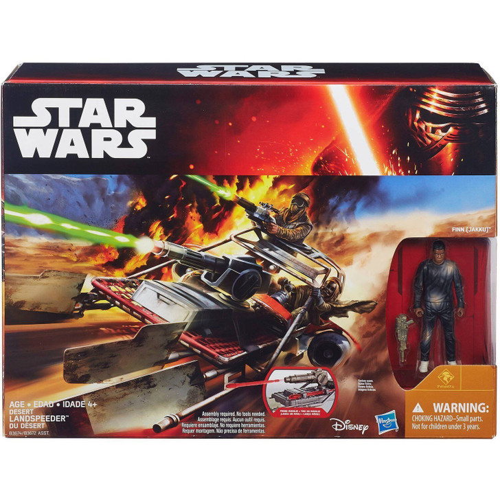 Star Wars Desert Landspeeder and Finn (Jakku)