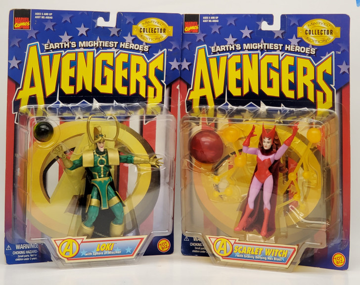 ToyBiz (1997) The Avengers Loki and Scarlet Witch set of 2 action figures