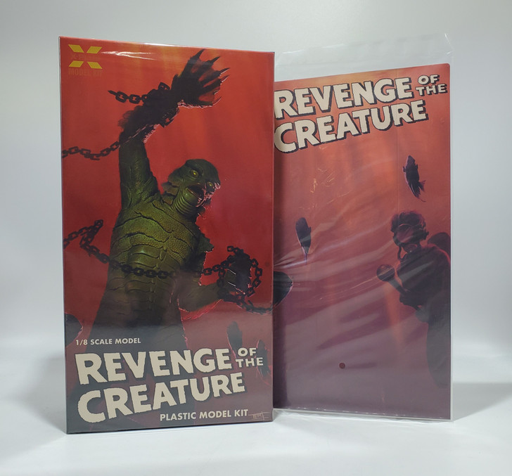 X-Plus Revenge of the Creature 1/8 scale Plastic Model Kit WITH DISPLAY