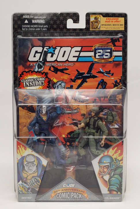 GI Joe Comic Packs Destro vs Cpl. Breaker Action Figure 3.75 Inches
