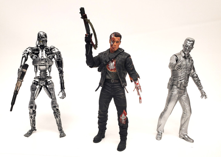 NECA Terminator T2 Action Figure lot Endoskeleton T-800 T1000 (no package)