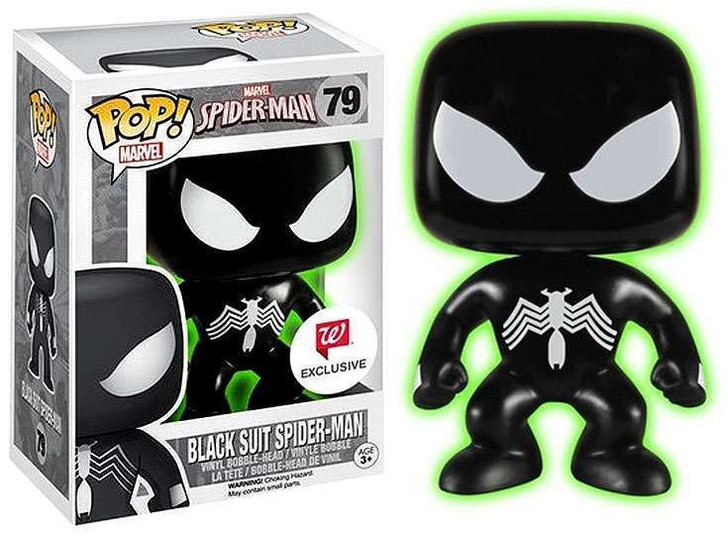 Funko Pop! Marvel: Black Suit Spiderman (GITD) #79