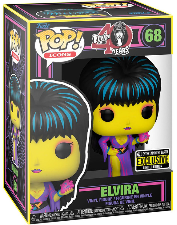 Funko Pop! Icons Elvira Black Light exclusive #68