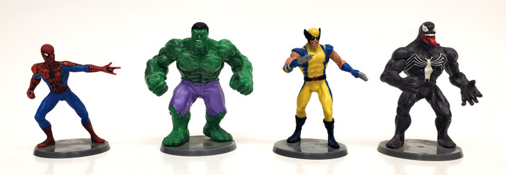 Miniature Alliance Marvel Spider-Man Hulk, Wolverine and Venom PVC Figure set