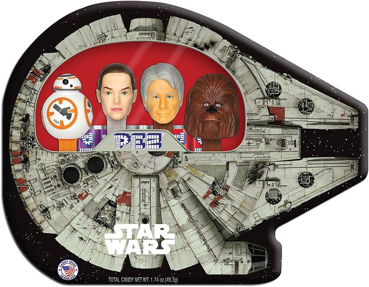 Pez Star Wars gift set in Millennium Falcon tin collectors case