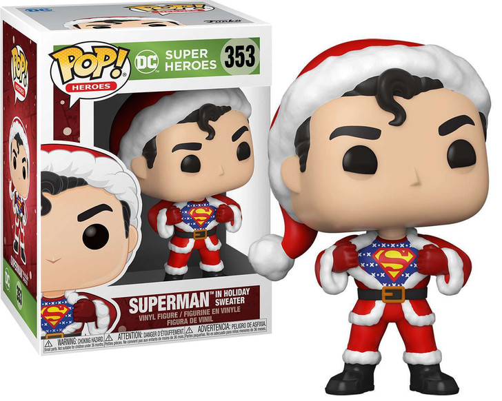 Funko Pop! Heroes: DC Super Heroes Superman In Holiday Sweater #353