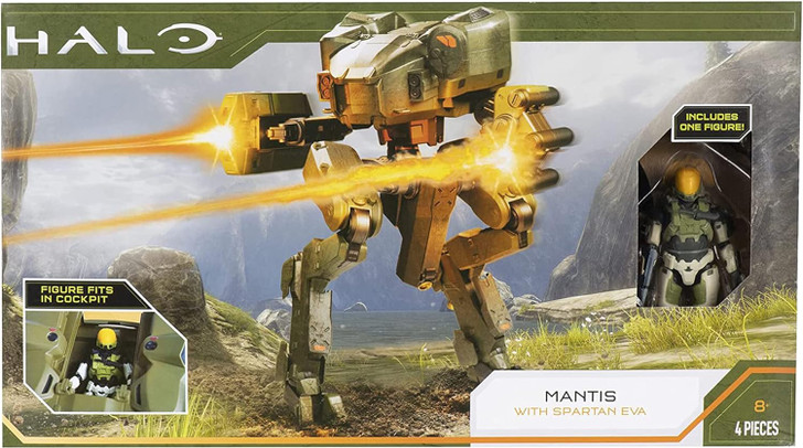 World of Halo マンティス & スパルタンEVA 4インチ 光环 HALO Deluxe Figure UNSC Mantis and Spartan EVA Armor Defense System