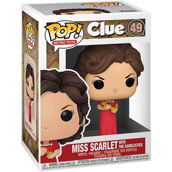 Funko Pop! Retro Toys: Clue Miss Scarlet With The Candlestick #49