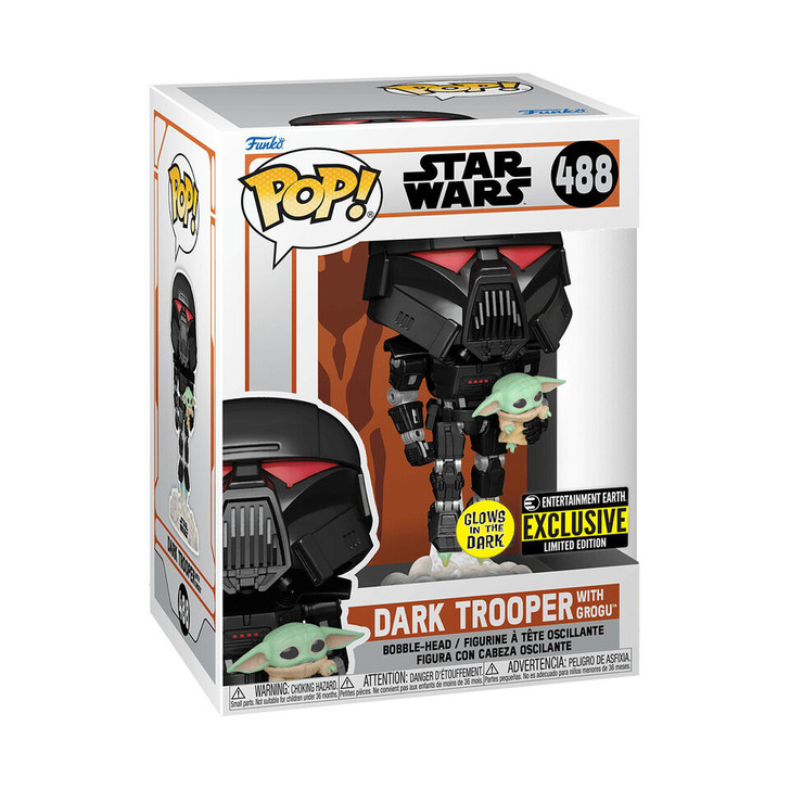 Funko Pop! Star Wars: Star Wars Dark Trooper With Grogu (GITD) #488