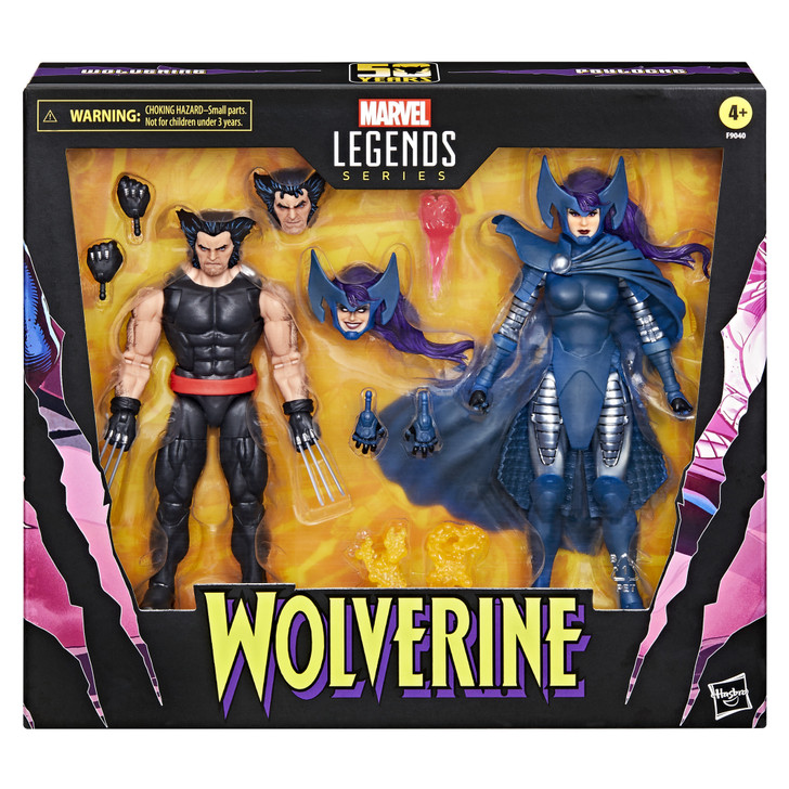 Hasbro Marvel Legends 50th Anniversary Wolverine and Psylocke 6" action figure two pack